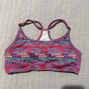 Y2K Retro Aerie Multicolor Geometric Sports Bra